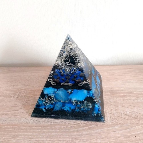 Orgonit pyramide blau - orgonit,