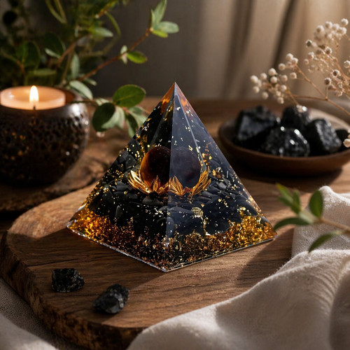 Orgon pyramide obsidian - pyramide,